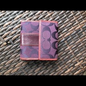 Coach Purple TriFold Wallet